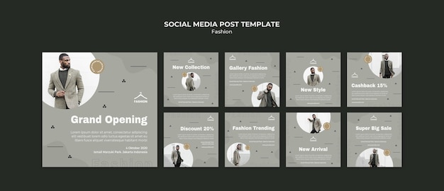 PSD fashion store social media post template