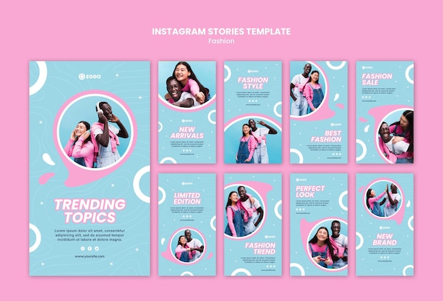 PSD fashion store social media stories