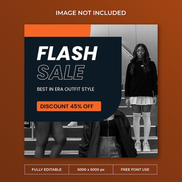 Fashion style instagram post social media template