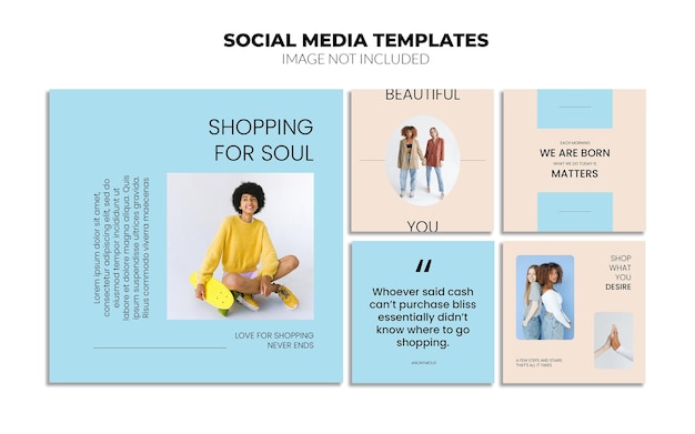 Fashion Style Instagram Social Media Post Templates