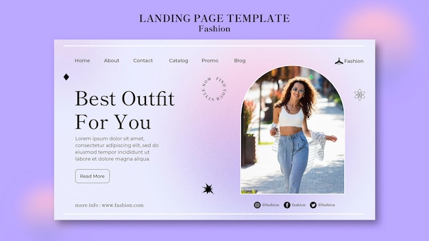 PSD fashion and style landing page