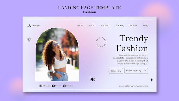 PSD fashion and style landing page