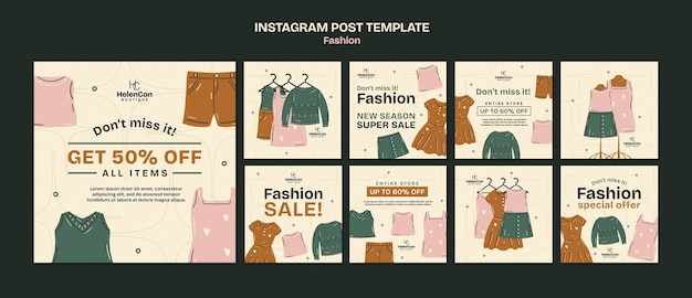 PSD fashion template design