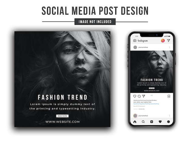 Fashion trend weekend mega sale offer promotion psd social media post design