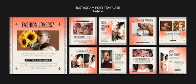 PSD fashion trends instagram posts