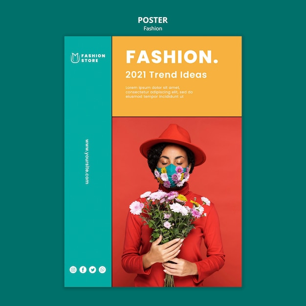 PSD fashion trends poster template