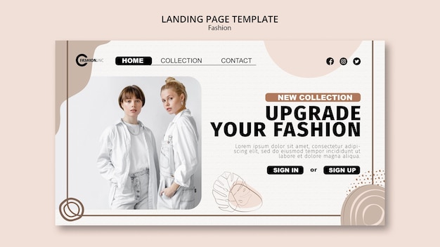 PSD fashion upgrade landing page template