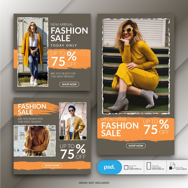 Fashion web banner шаблоны социальных медиа