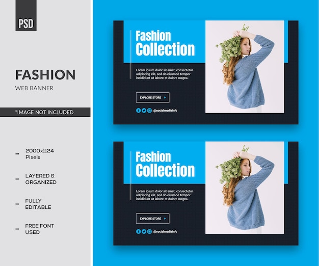 Banner web di moda