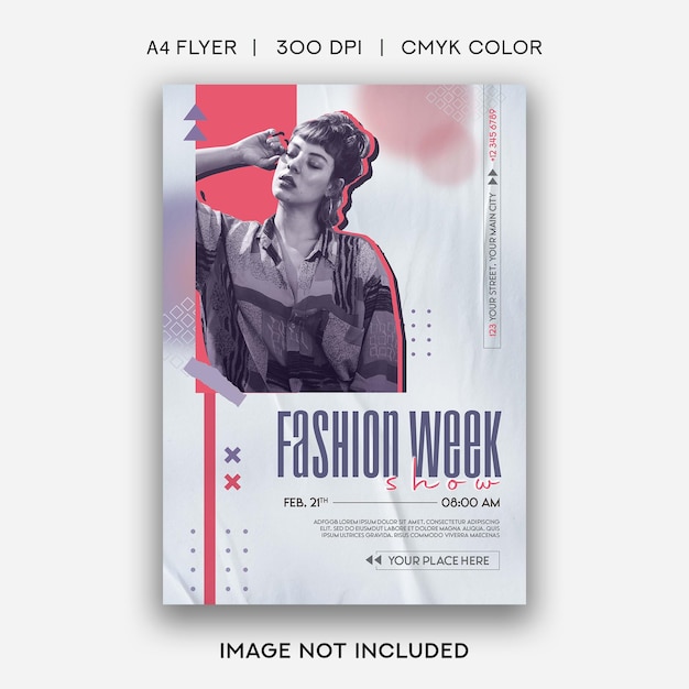 PSD fashion week poster template