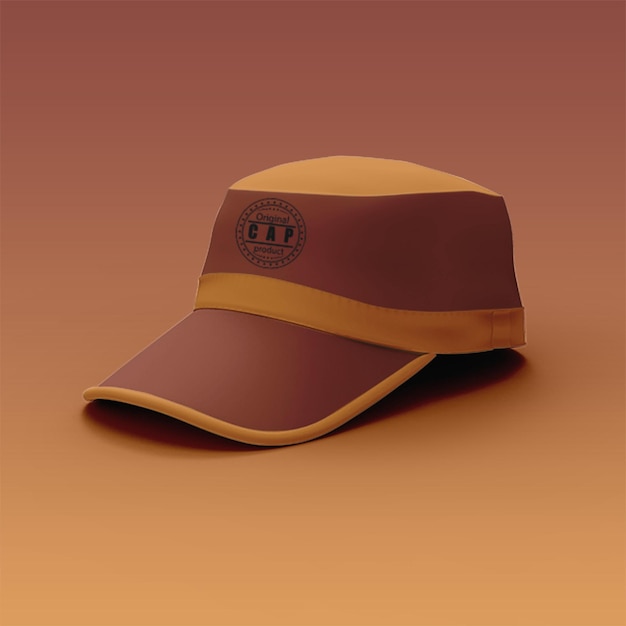 Fashionable cap mockup for product overview