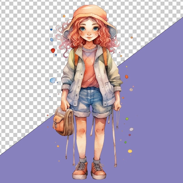 PSD fashionista png-illustratie