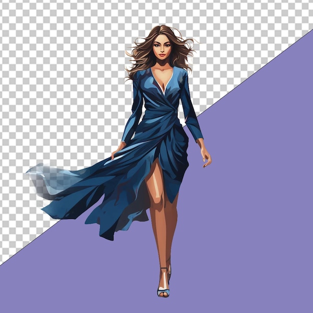 PSD fashionista png illustratie.