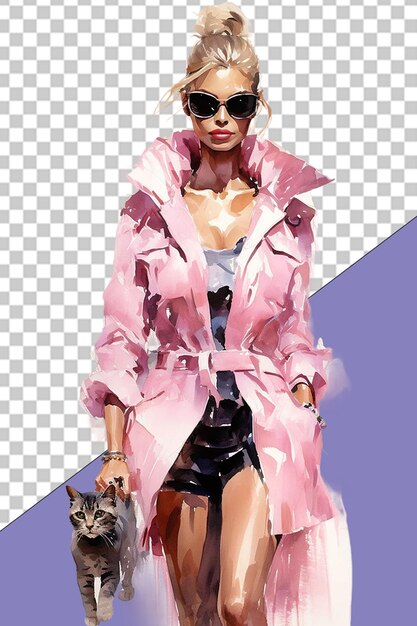 PSD illustrazione png fashionista