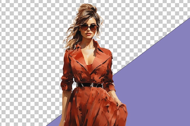 PSD illustrazione png fashionista