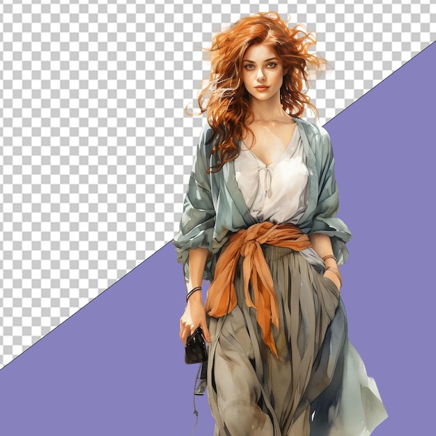 PSD illustrazione png fashionista