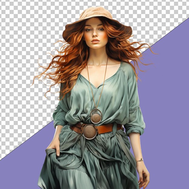 PSD Иллюстрация fashionista png