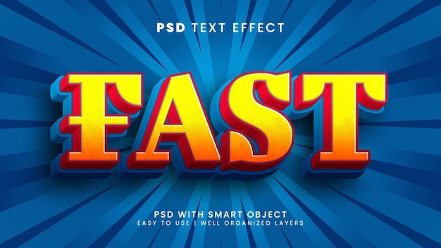 fast 3d editable text effect with speed and race text style