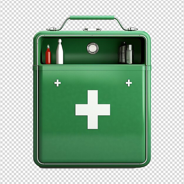 Fast aid cabinet isolated on transparent background