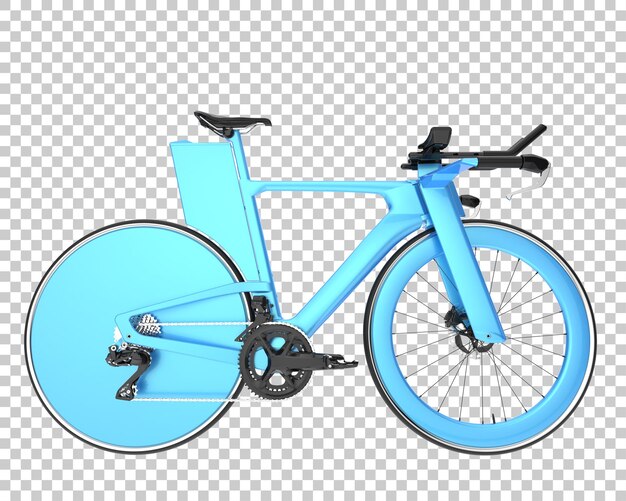 PSD bici veloce isolata su sfondo trasparente 3d rendering illustrazione