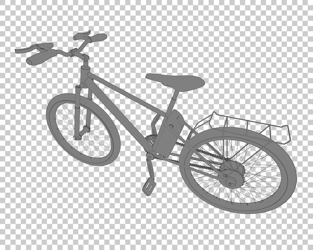 PSD bici veloce isolata su sfondo trasparente 3d rendering illustrazione