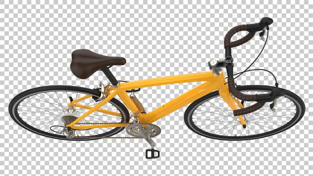 Bici veloce su sfondo trasparente 3d rendering illustrazione