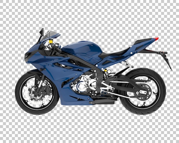 Fast bike on transparent background. 3d rendering - illustration