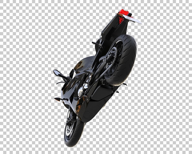 Fast bike on transparent background. 3d rendering - illustration