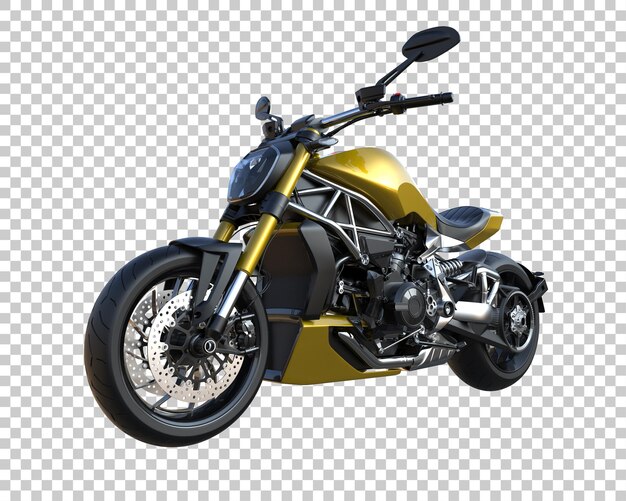 Fast bike on transparent background. 3d rendering - illustration