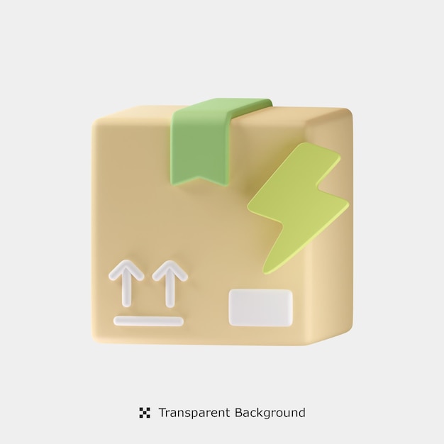 Fast Delivery 3d icon illustration