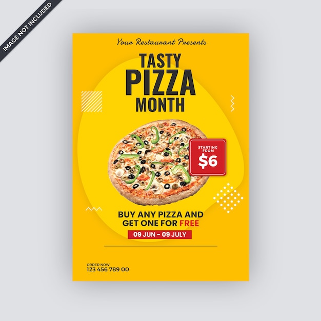 Fast food advertisement flyer template