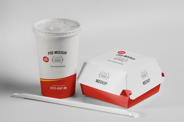 Fast food branding mockup design