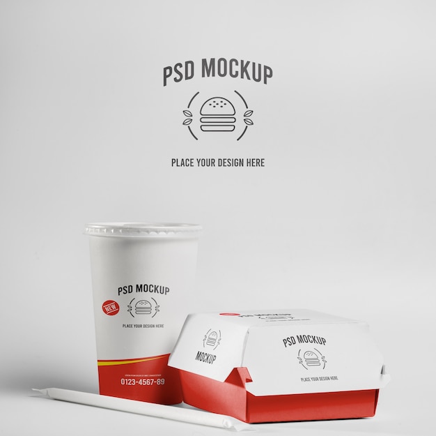 Fast food branding mockup design