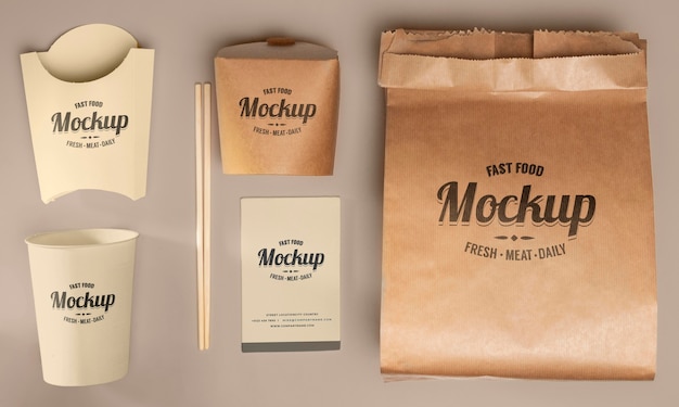 Fast food branding mockup