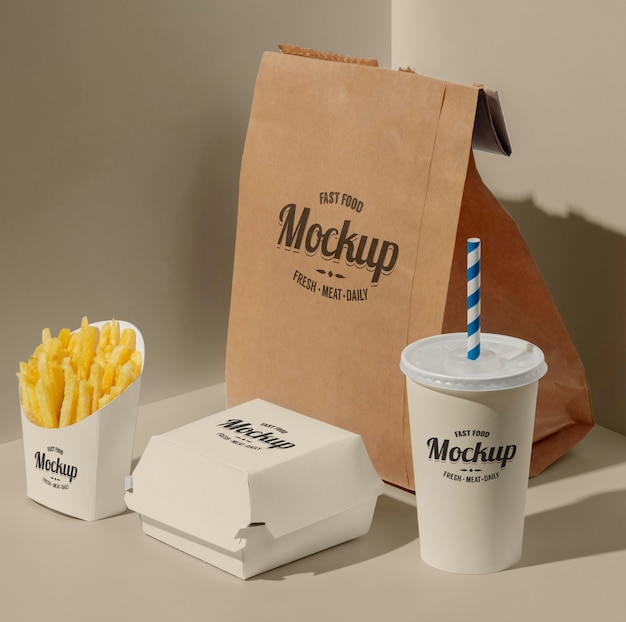 PSD fast food branding mockup