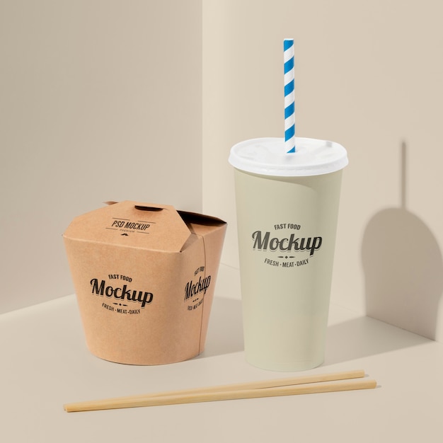 PSD fast food branding mockup