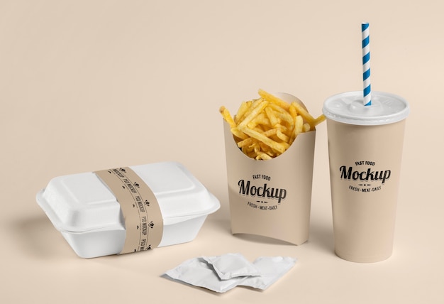 Fast food branding mockup