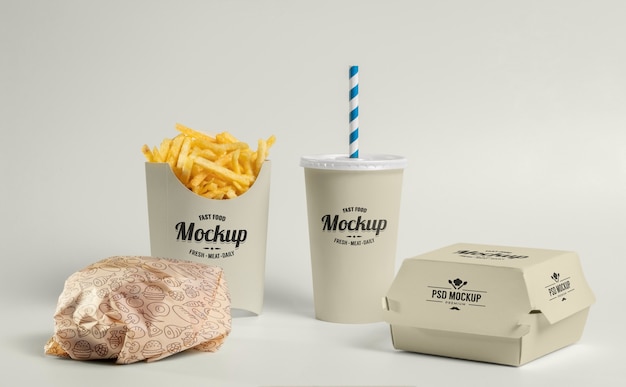 PSD fast food branding mockup