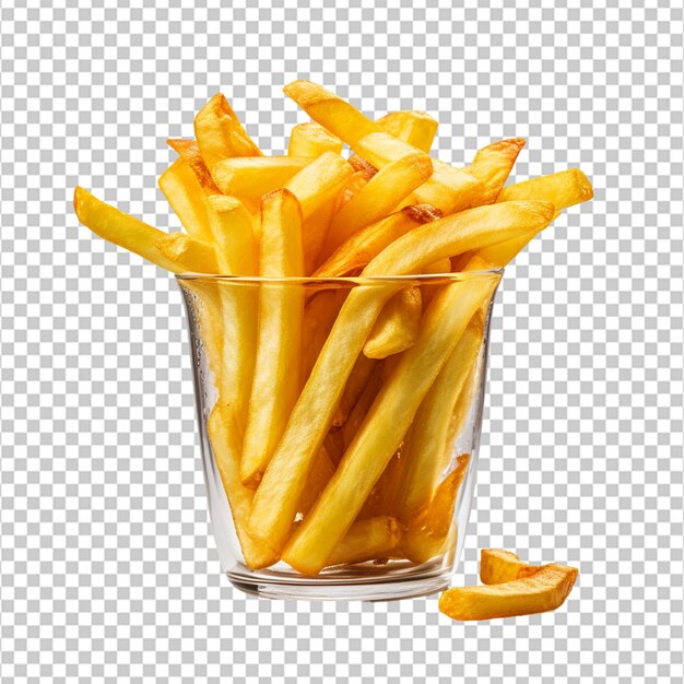 PSD fast food chips with transparent background on white background