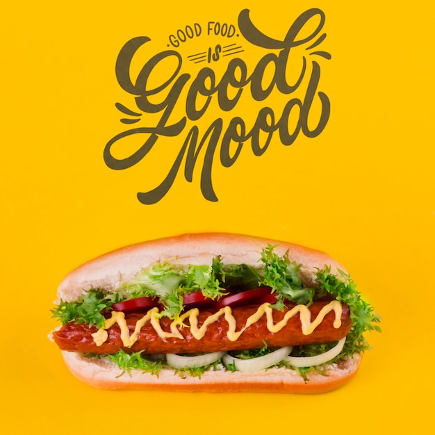 fast food concept with copyspace