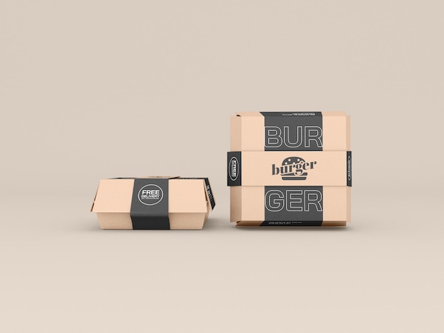 Fast food containers mockup