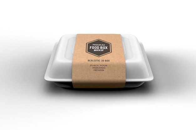 PSD mockup di scatola di consegna fast food