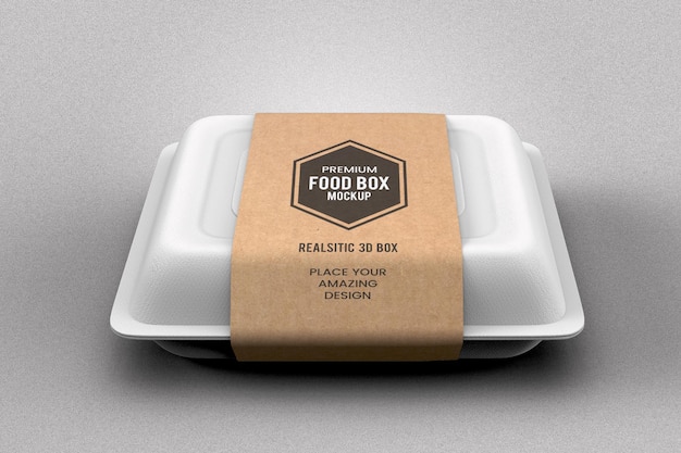 PSD mockup di scatola di consegna fast food