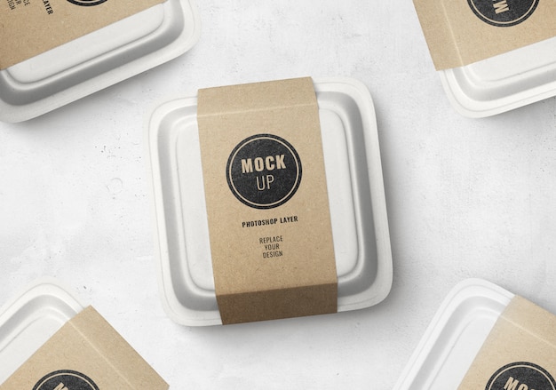 Fast food delivery boxes mockup