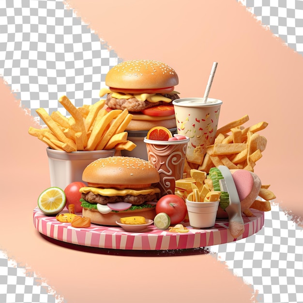 PSD pasti fast food per l'animazione utilizzando la motion capture