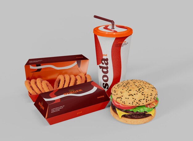 PSD mockup di fast food