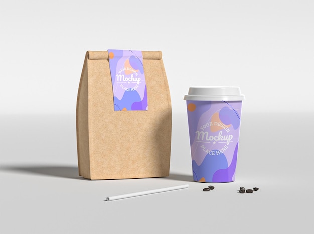 PSD progettazione di mockup di imballaggi per fast food