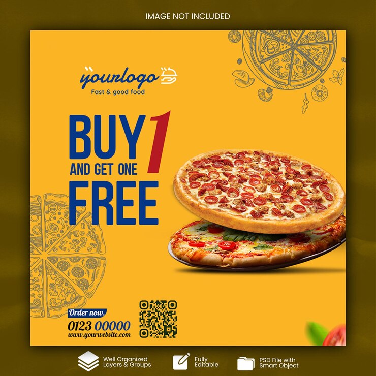 Fast Food Pizzeria Special Offer Social media Ad