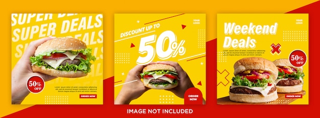 Fast food sale bundle social media post