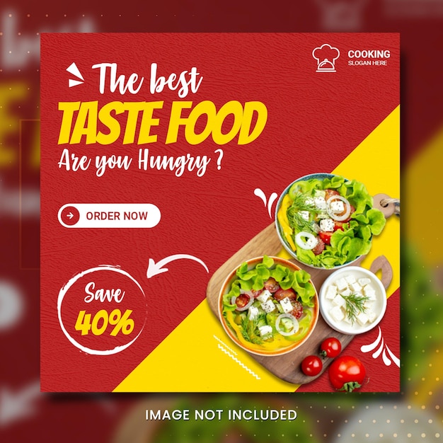 Fast food social media design